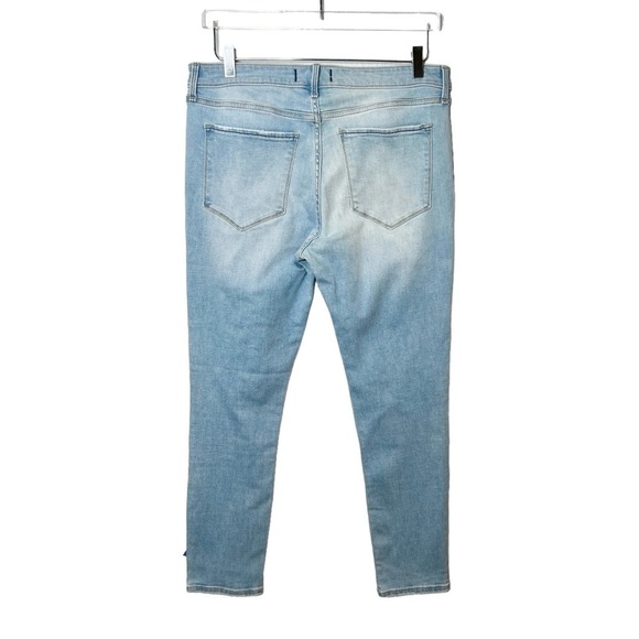 Abercrombie & Fitch Light Wash Mis Rise Distressed Women’s Skinny Jeans Sz 14 - Picture 8 of 11